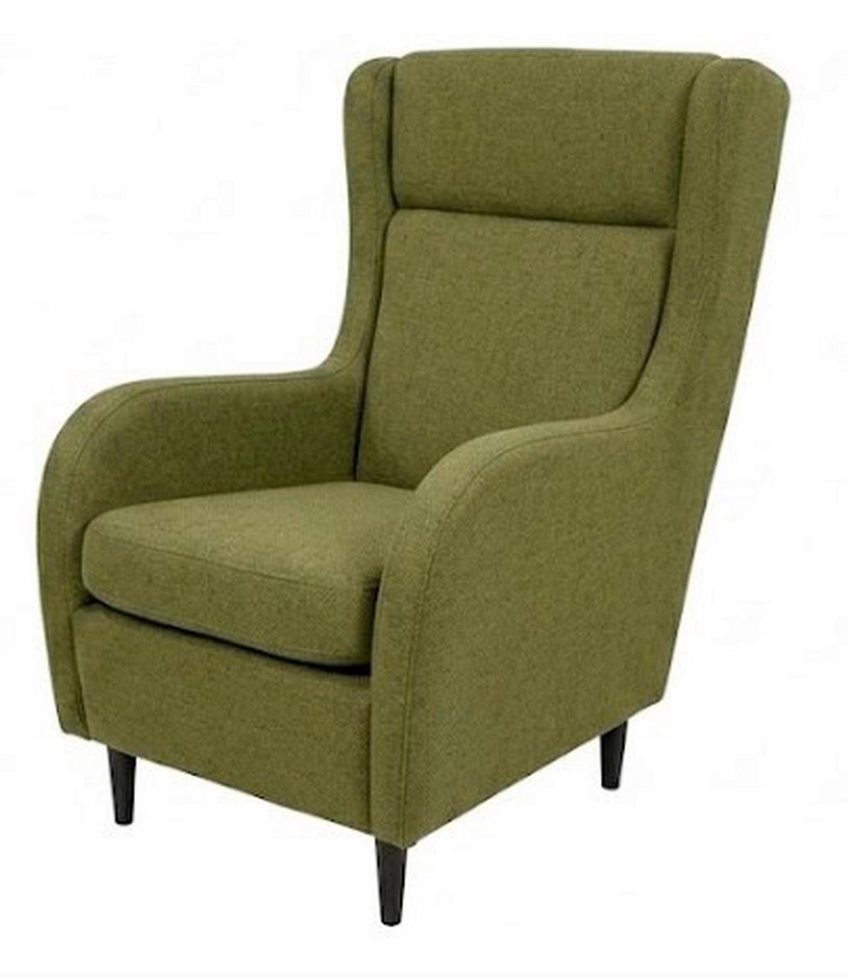 Füles Fotel Gepetto - olívazöld, Konventionell, faalapú anyag/textil (77/100/86cm)
