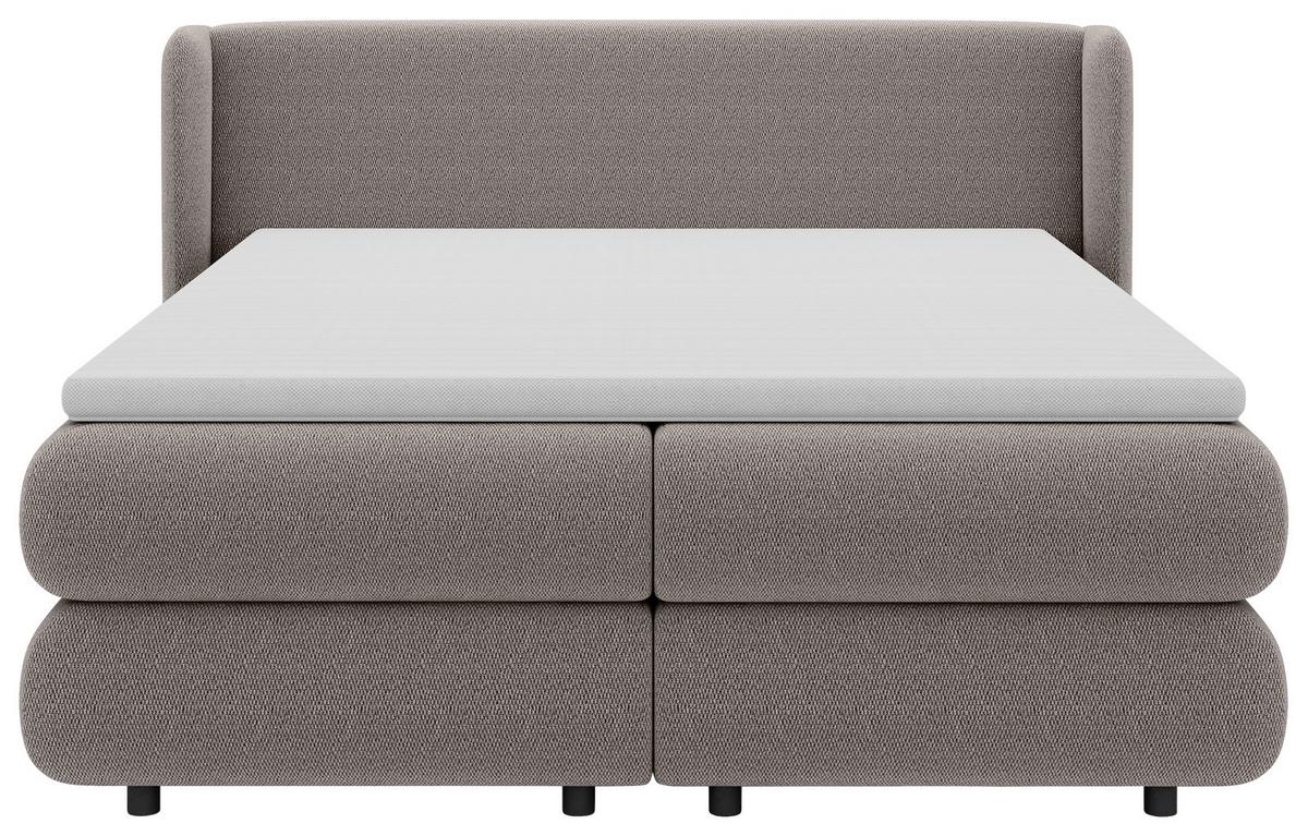 Boxspring Krevet Elodie - crna/taupe, Konvencionalno, tekstil/plastika (160/200cm) - Premium Living