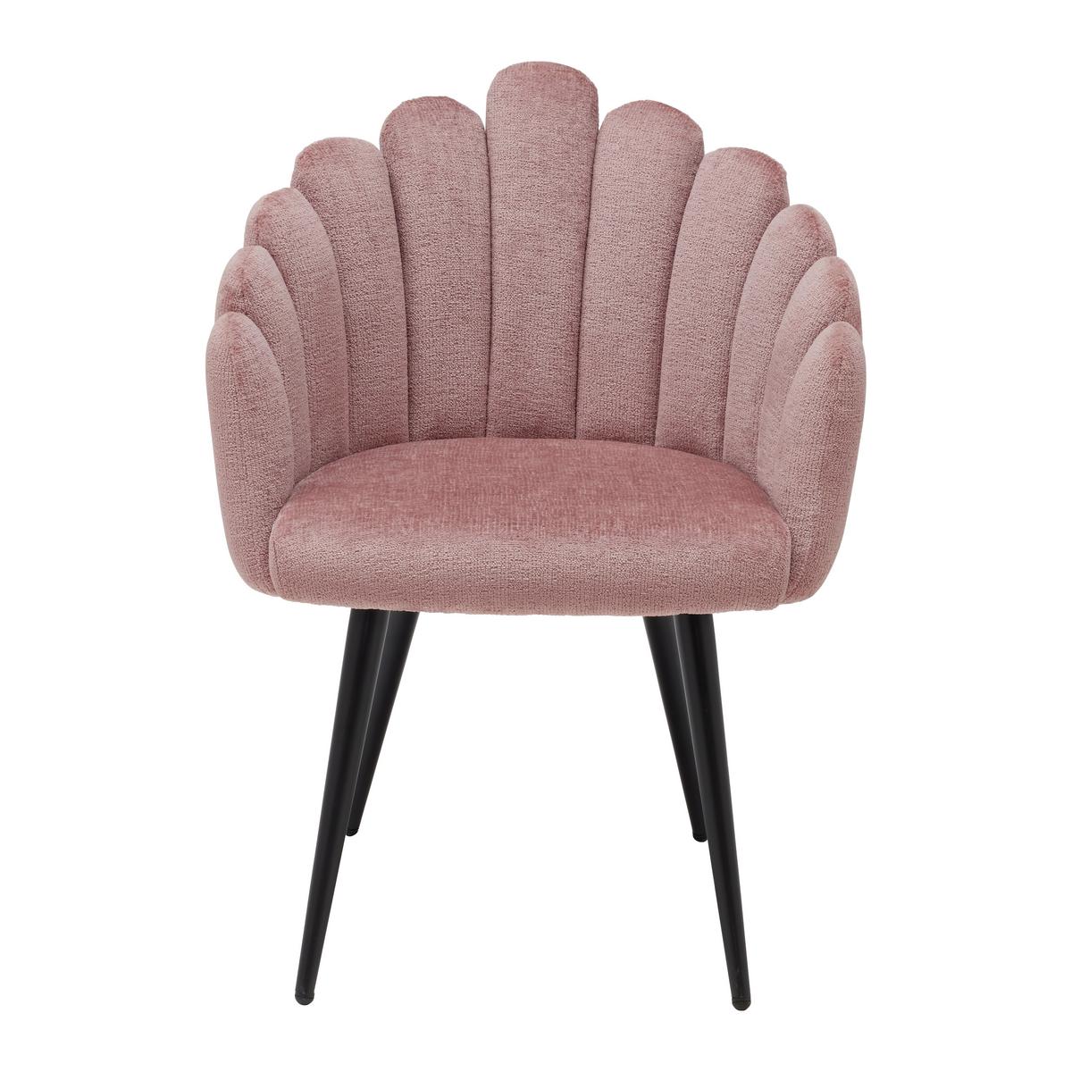 Stol Sibyl - roza/črna, Romantika, kovina/tekstil (63/84/58cm) - Premium Living