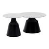 SOFFBORD NOAH - vit/svart, Modern, metall/keramik (70/50/70/50/43/48cm) - Mömax