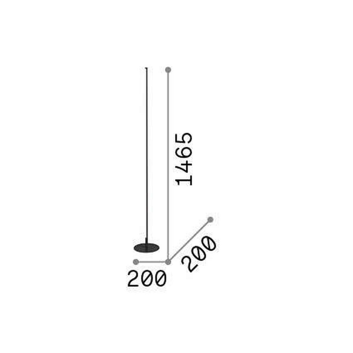 LED-Stehleuchte Yoko Schwarz max. 16 Watt - Schwarz, Design, Kunststoff/Metall (20/20/146,5cm) - Ideal Lux