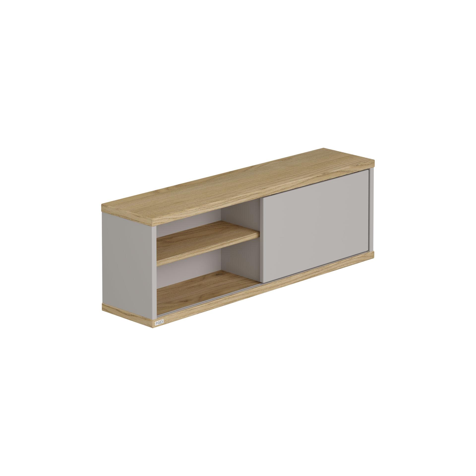 REGAŁ ŚCIENNY 1297434 BENNE - kolor dębowy/jasnoszary, Basics, materiał drewnopochodny (86,4/29,0/20,0cm) - Paidi