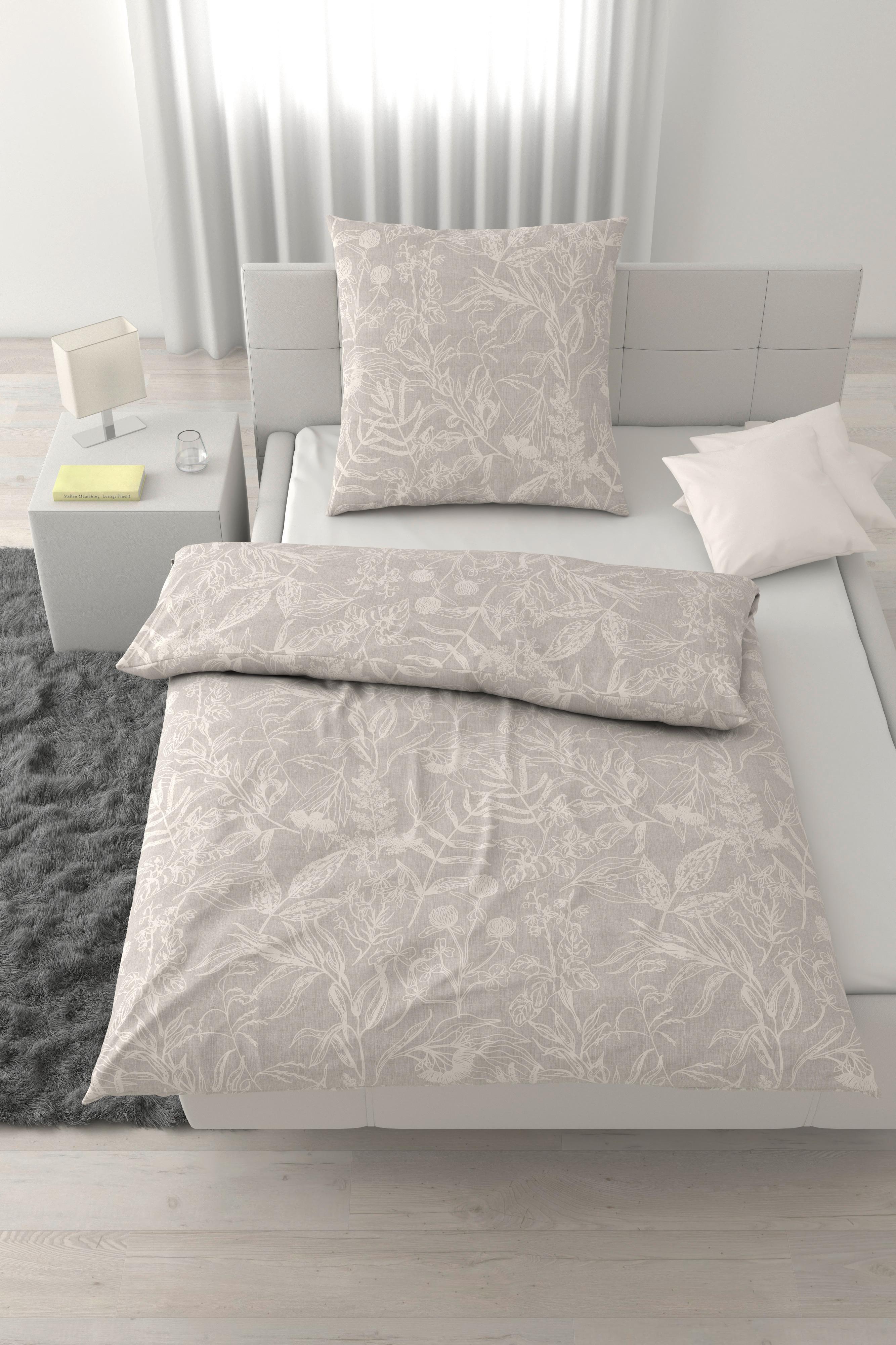 Bettwäsche Tylpur XL Hellgrau ca. 220x155cm - Hellgrau, Textil (155/220cm) - Mömax