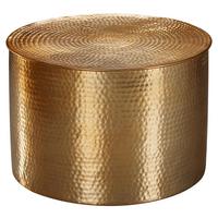 Klubska Miza Rahi - zlate barve, Trendi, kovina (61/61/40,5cm) - MID.YOU