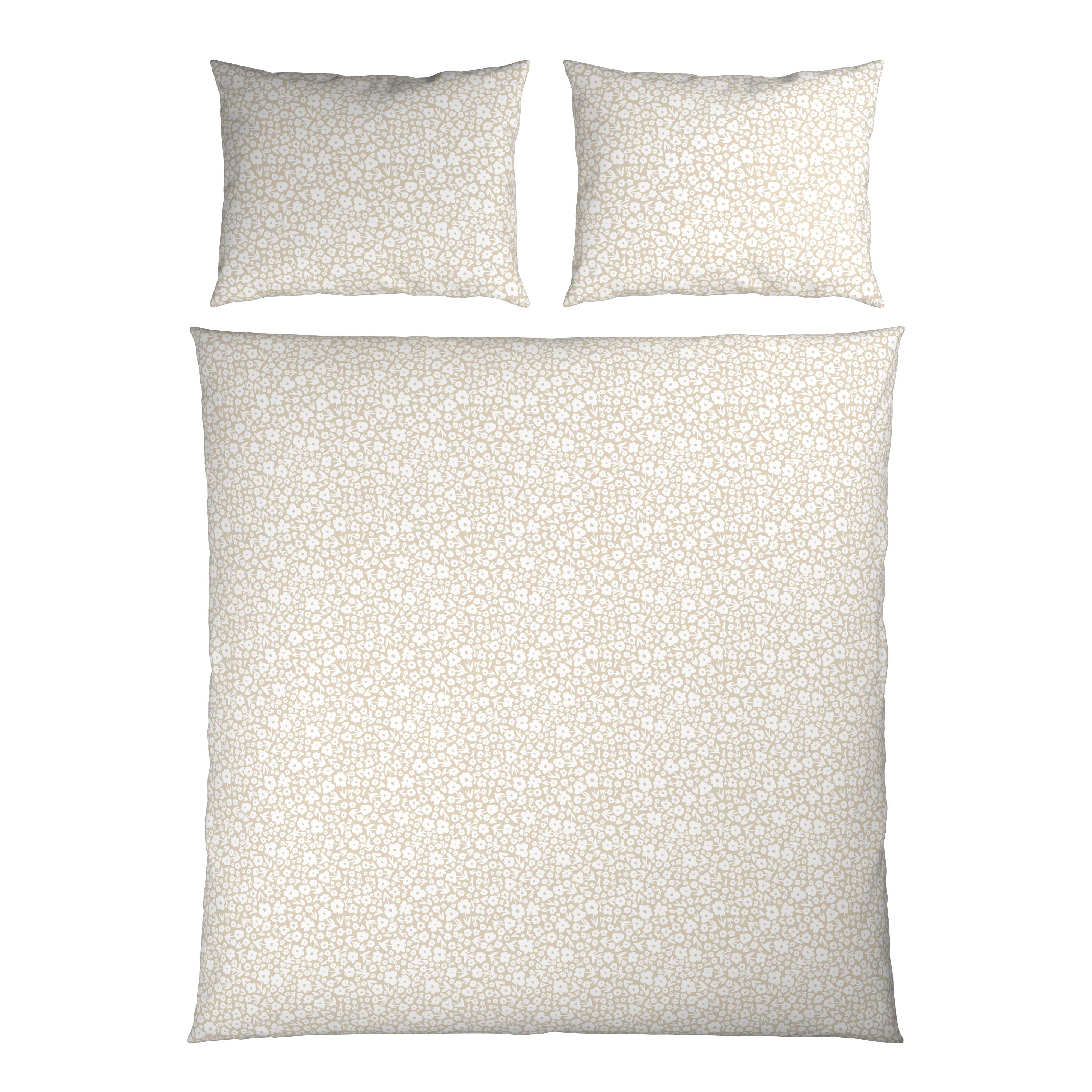 Lenjerie de pat  Millefleur cca. 200x220/2x50x70 cm - bej, Modern, textil (200/220cm) - Mömax