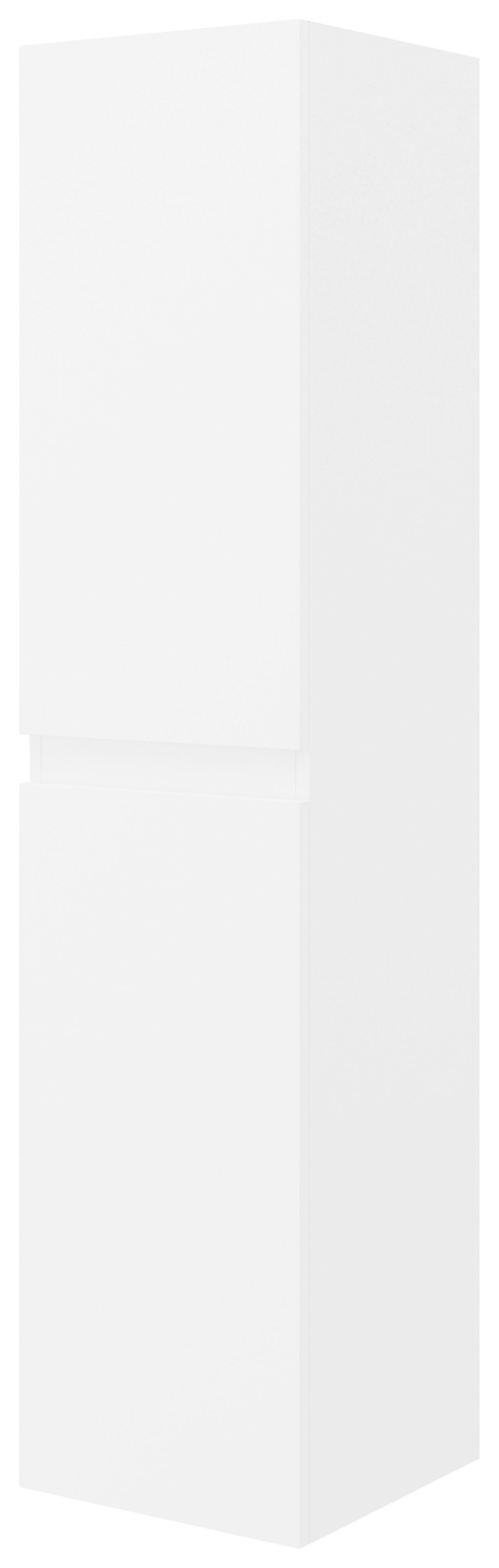 Magasszekrény Iris - magasfényű fehér, Basics, faalapú anyag (34/133/36cm)