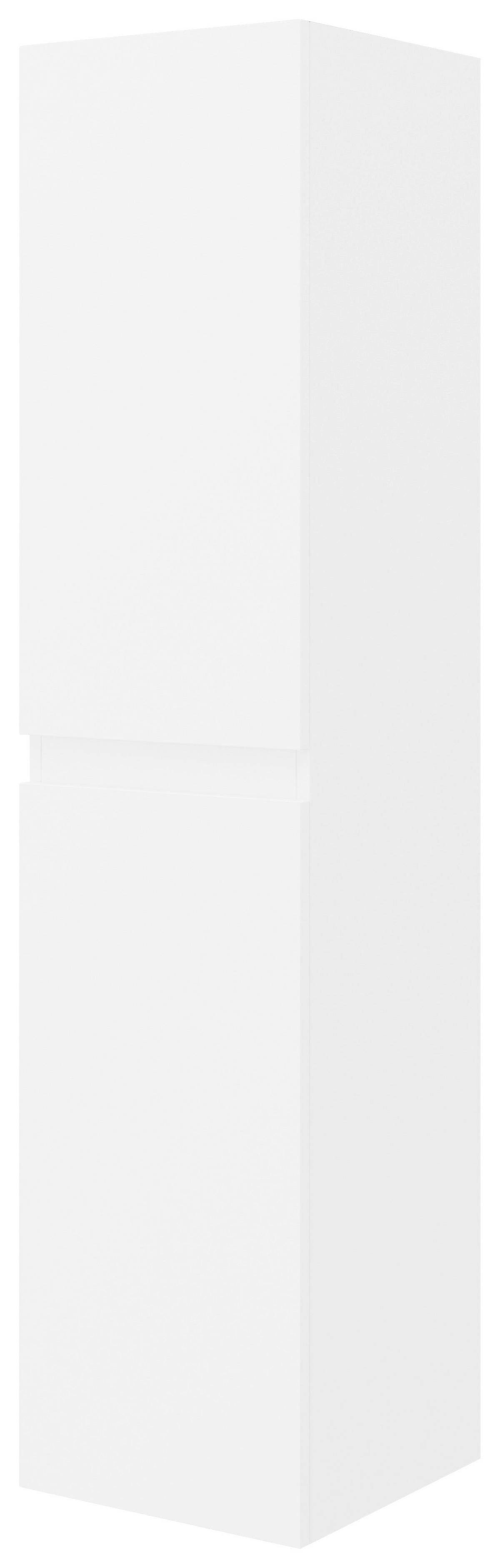 Magasszekrény Iris - magasfényű fehér, Basics, faalapú anyag (34/133/36cm)