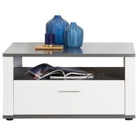 Klubska Miza Alassio, Bela, Barva Grafita - barve kroma/bela, Moderno, kovina/leseni material (90/50/60cm) - Mömax