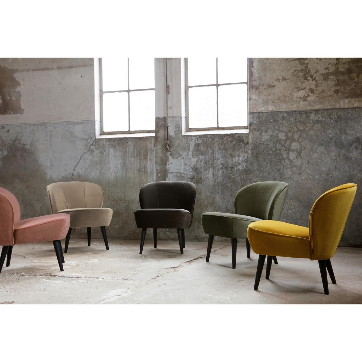 Sessel Sara Gelb - Gelb/Schwarz, Design, Holz/Textil (59/71/70cm) - Livetastic