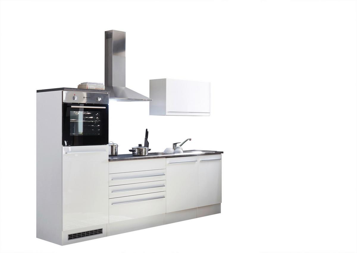 Bucătărie fără electrocasnice JAZZ - alb/gri închis, Modern, material pe bază de lemn (260/200/60cm) - Modern Living