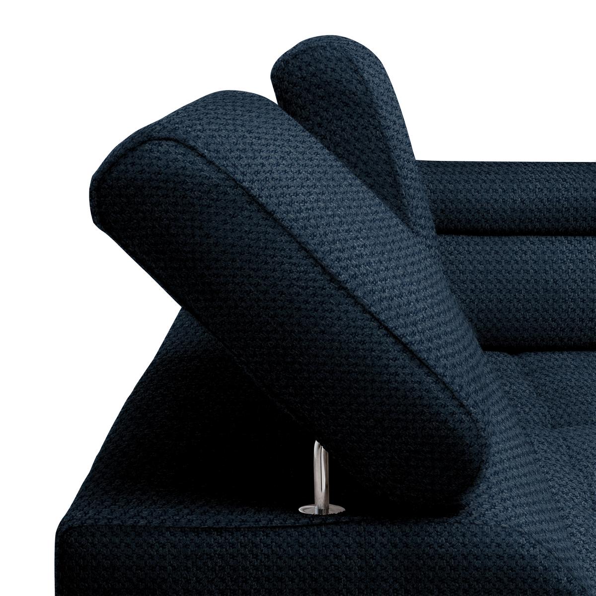 Kutna Garnitura Gremio - tamno plava/crna, Moderno, tekstil/plastika (283/206cm) - Modern Living