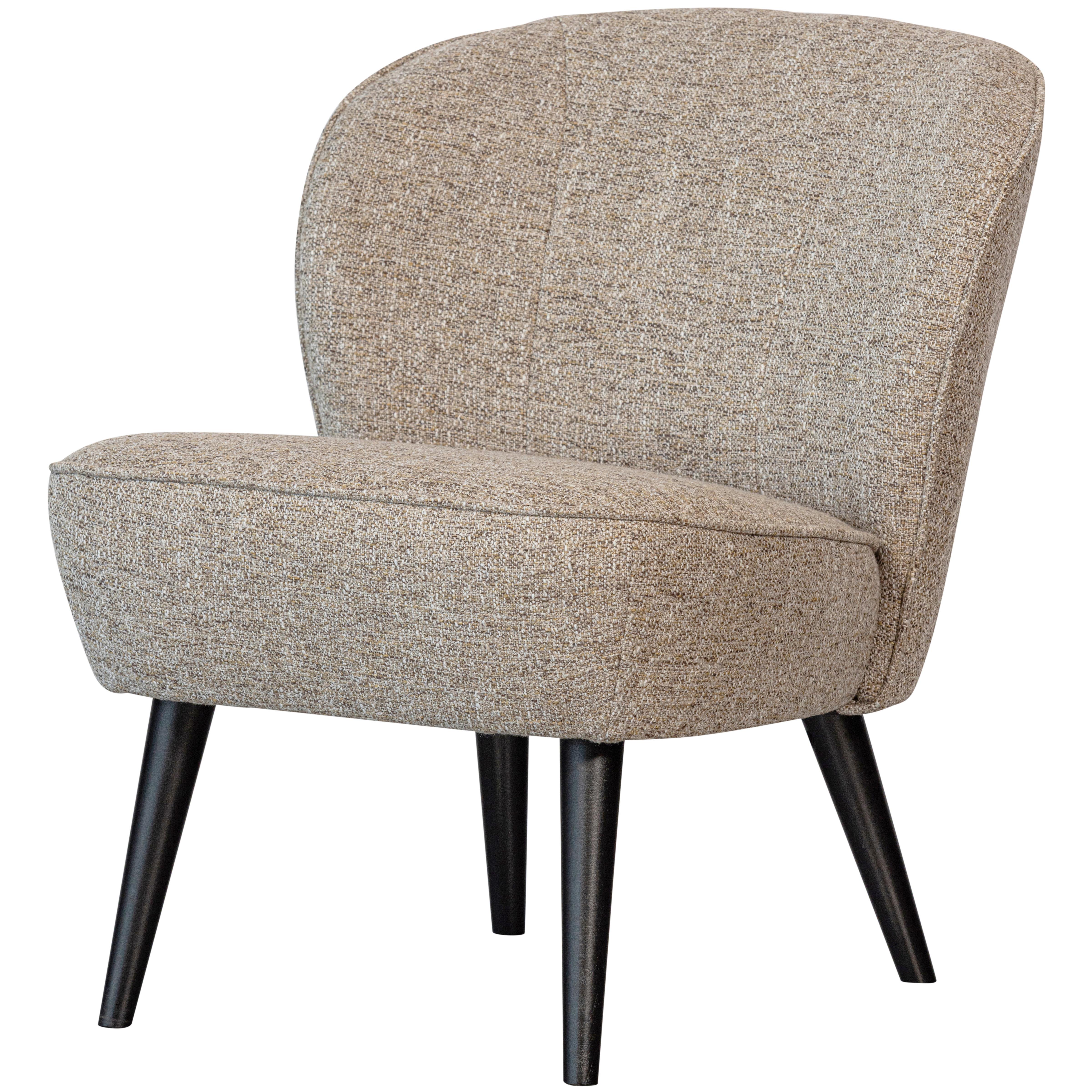 Sessel Sara Naturfarben - Schwarz/Naturfarben, Design, Holz/Textil (59/71/70cm) - Livetastic