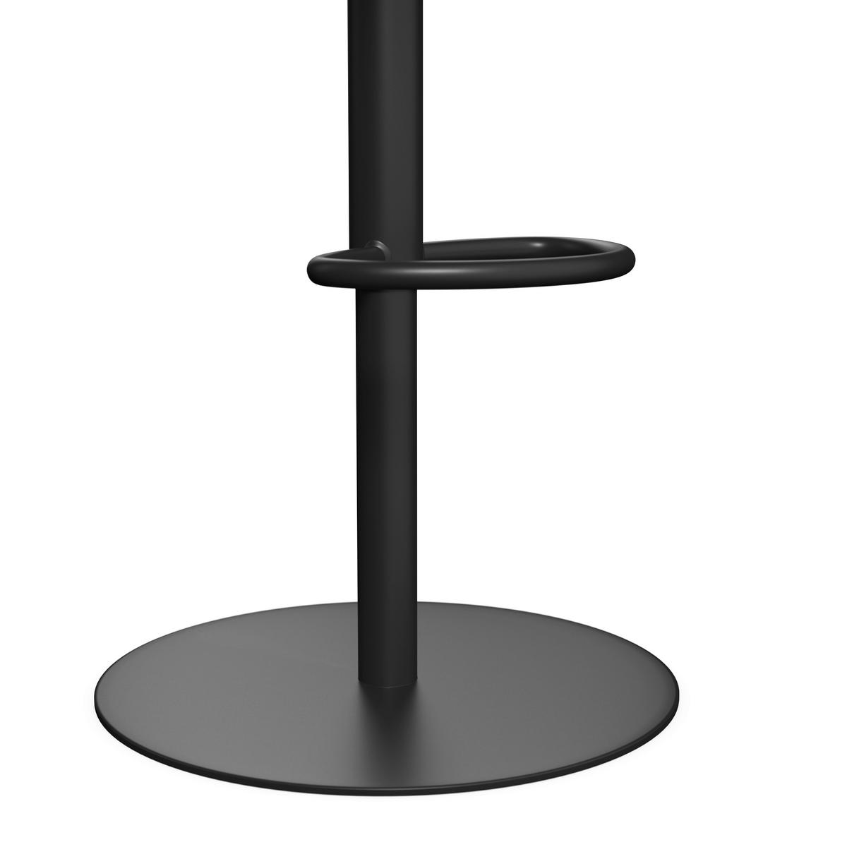 Barhocker Caja Creme Struktur Gepolstert - Creme/Schwarz, MODERN, Holz/Textil (47/87-107/49cm) - Bessagi Home