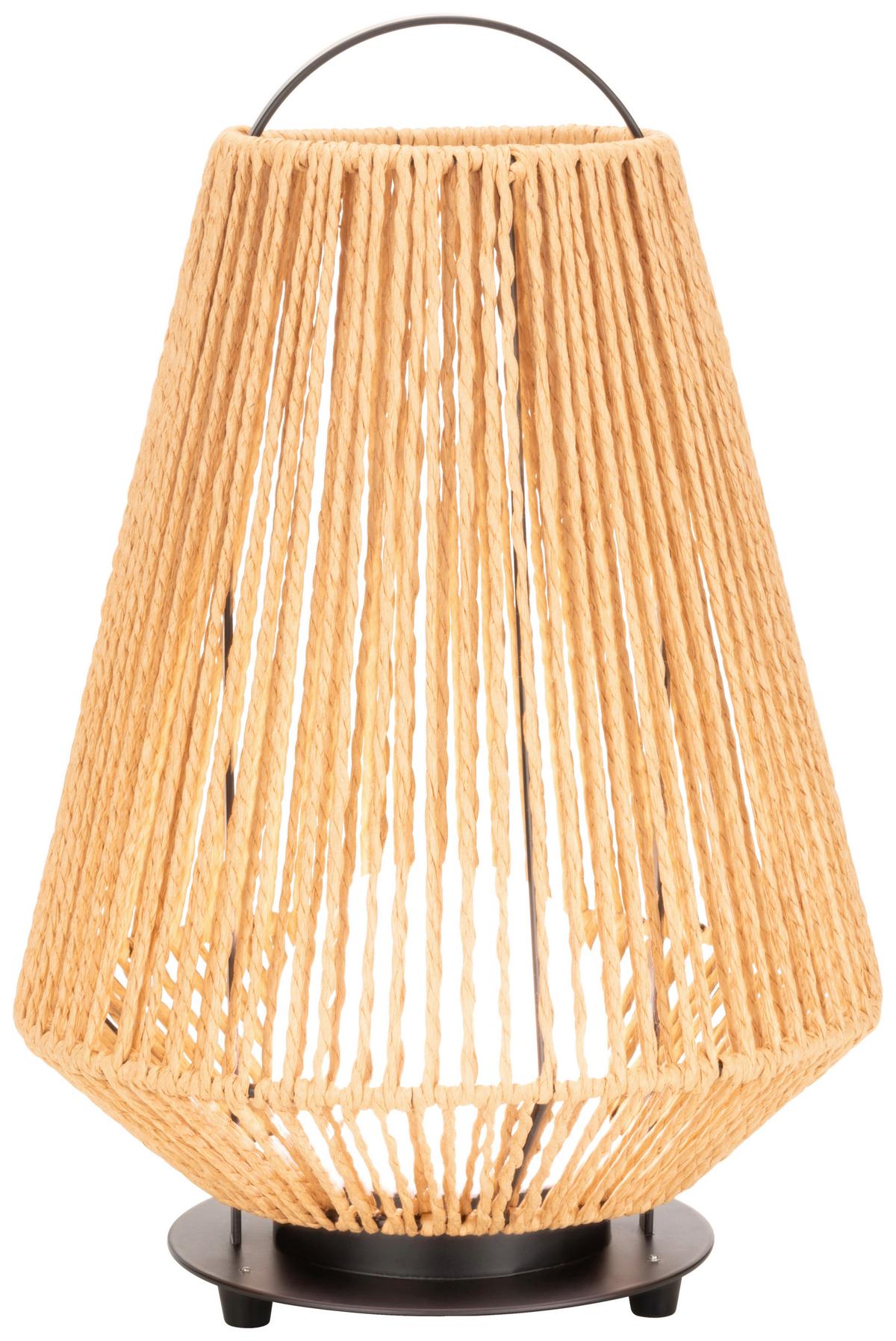 Zunanja Led-svetilka Newi - rjava, Moderno, kovina/naravni materiali (20/35cm) - Modern Living