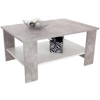 Klubska Miza Paolo, Siva, Bela - bela/svetlo siva, Konvencionalno, leseni material/les (90/41/55cm) - Mömax