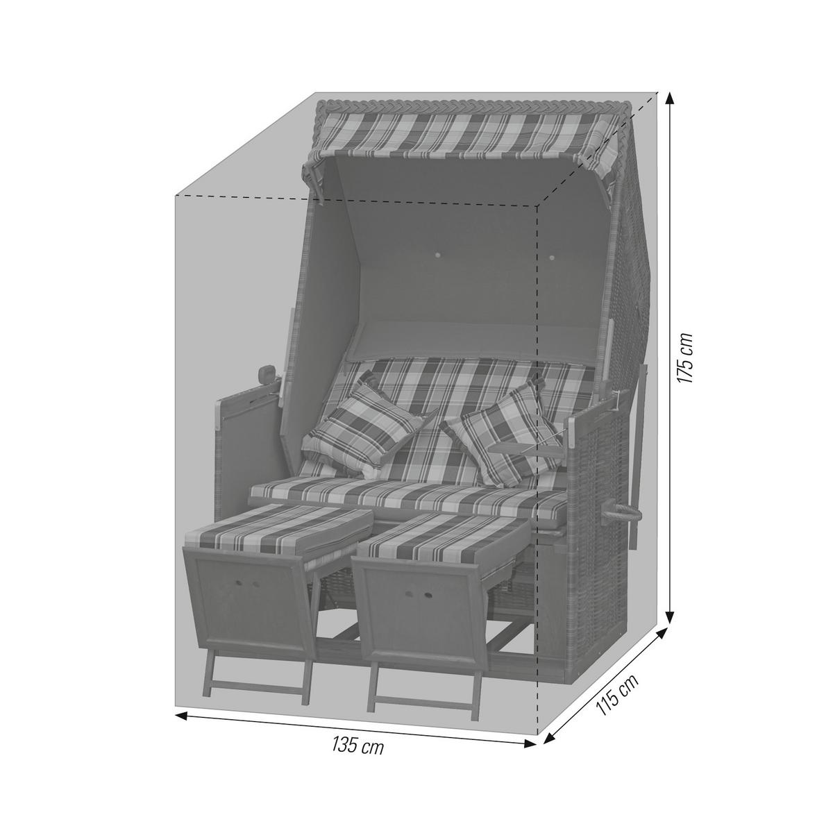 Zaščitna Prevleka Antara, 135x175x115cm, Antracit - antracit, Basics, tekstil (135/175/115cm)