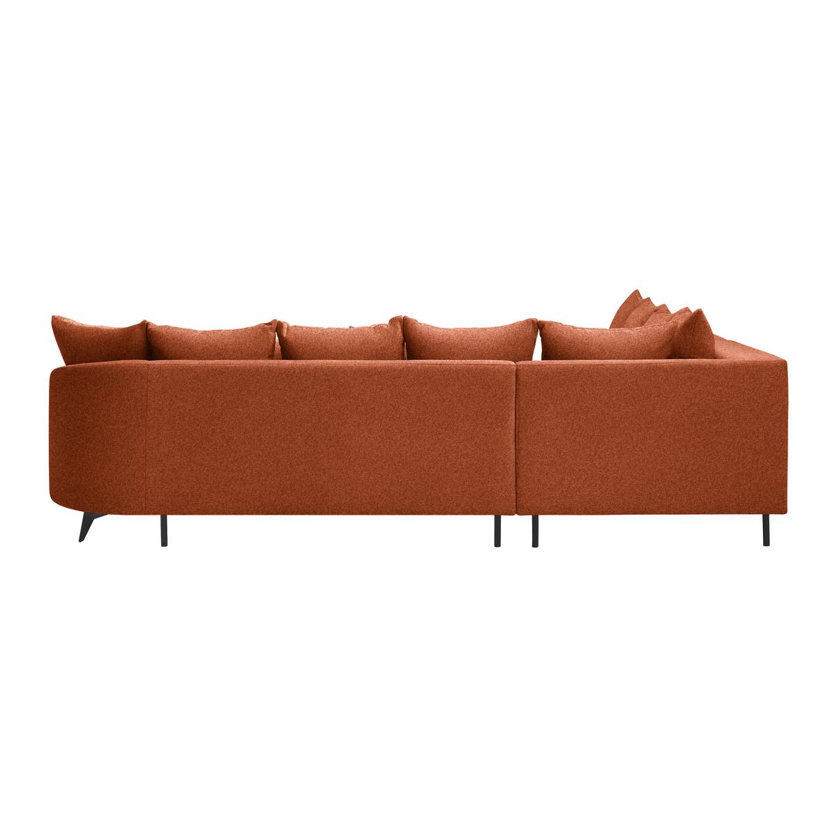 Ecksofa Axel Rostfarben - Rostfarben/Schwarz, MODERN, Textil/Metall (250/87/291cm) - Mömax