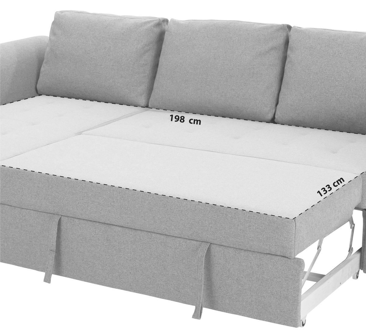 Canapea modulară Lasse - antracit, Modern, textil (260/155cm) - Best Price