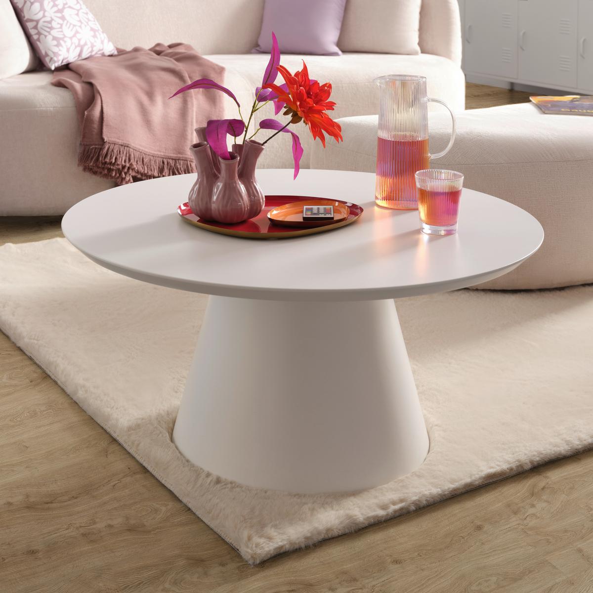 Tuftteppich Justin in Pink ca. 80x80cm - Pink, MODERN, Textil (80cm) - Modern Living