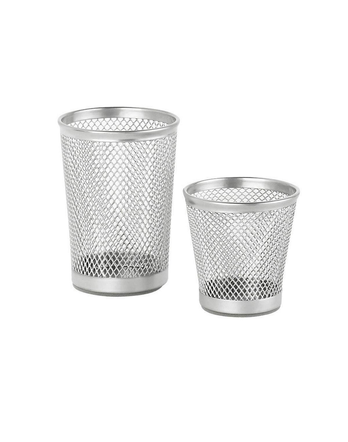 Stiftehalter aus Metall in Silber - Silberfarben, Metall (7cm) - Mömax