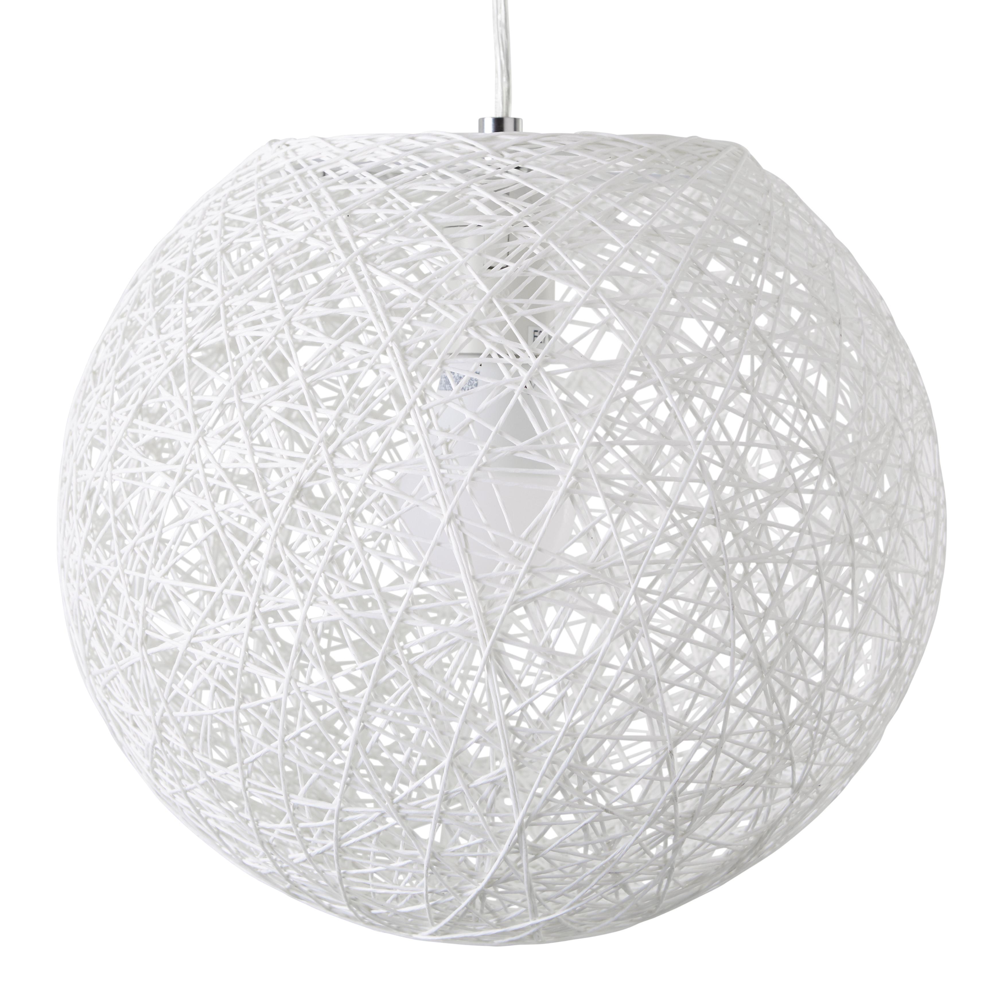 Hängeleuchte Sophia, max. 60 Watt - Weiß, LIFESTYLE, Naturmaterialien (30/135cm) - Mömax modern living