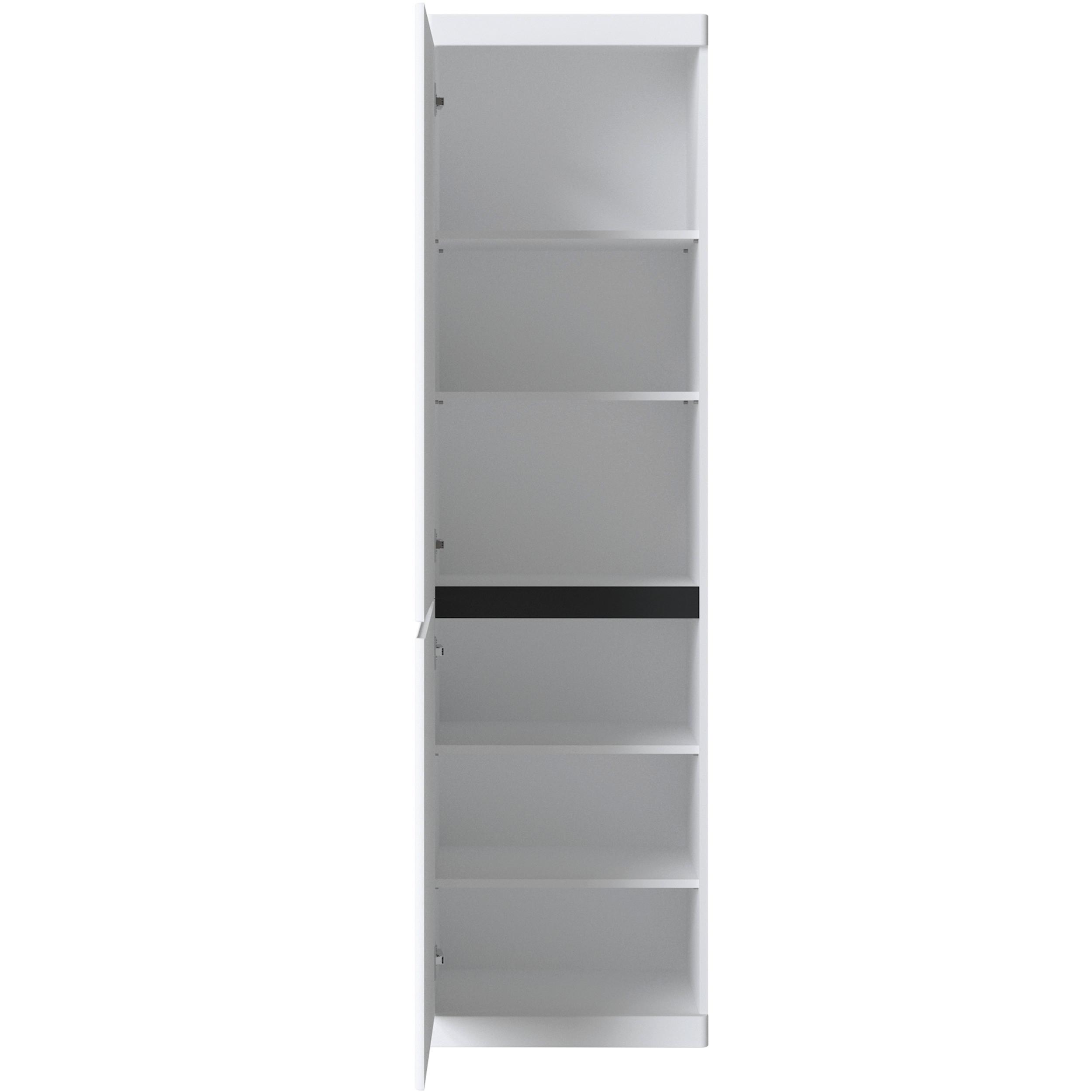 Dulap TURINO NEO - alb/grafit, Trend, material pe bază de lemn (54/196,5/39,9cm) - Modern Living