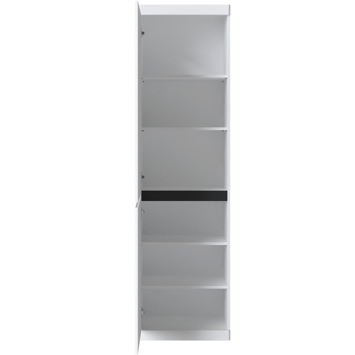 Dulap TURINO NEO - alb/grafit, Trend, material pe bază de lemn (54/196,5/39,9cm) - Modern Living