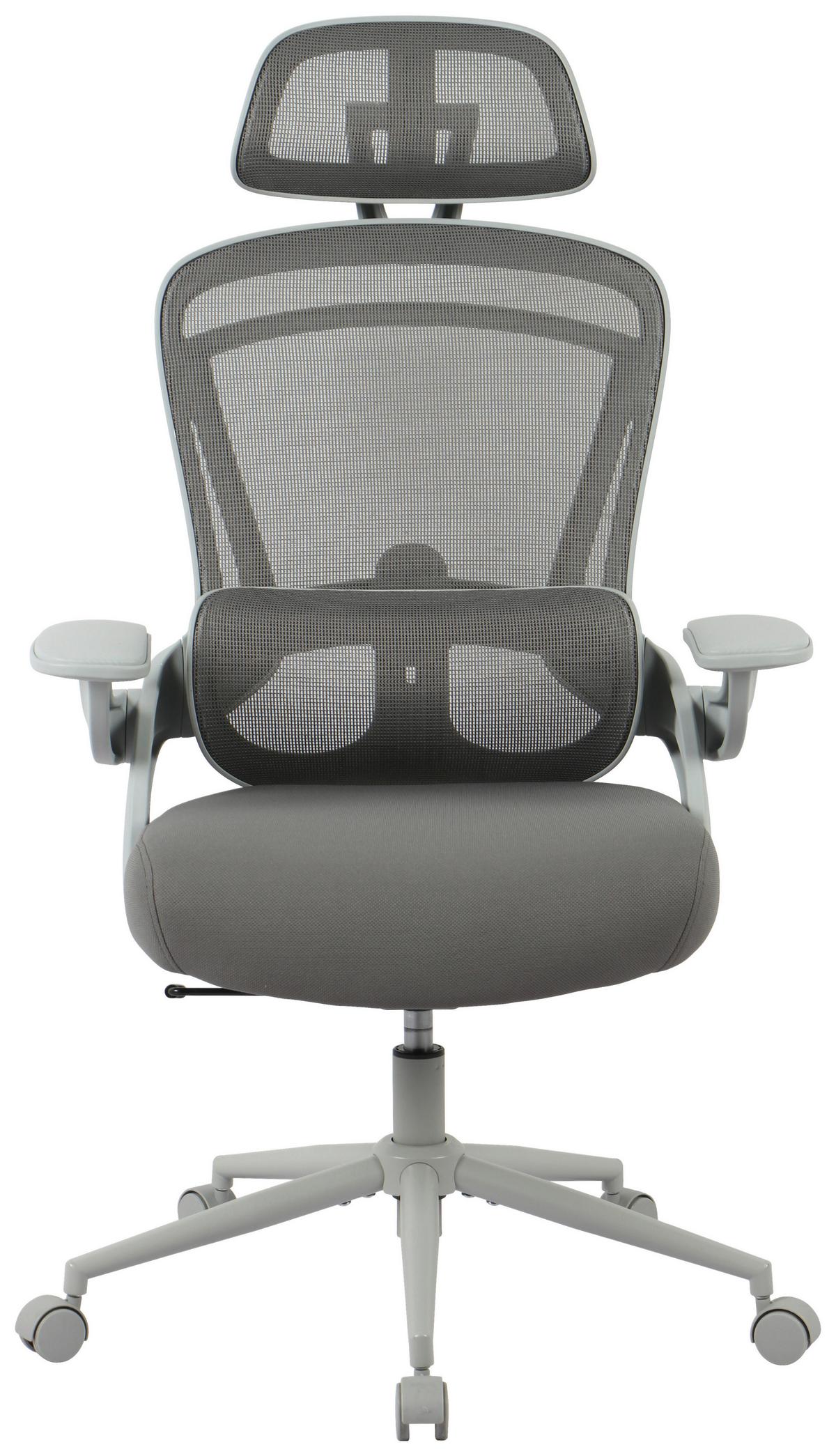 Stroll Uredska Stolica - siva/svijetlo siva, Moderno, metal/tekstil (73/115-123/71cm) - Premium Living