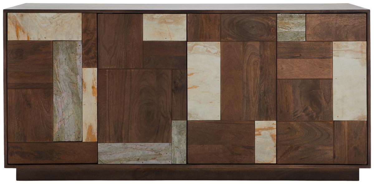 KOMODA SZEROKA SIDEBOARD - beżowy/zielony, Design, drewno (170/80/40cm) - Livetastic