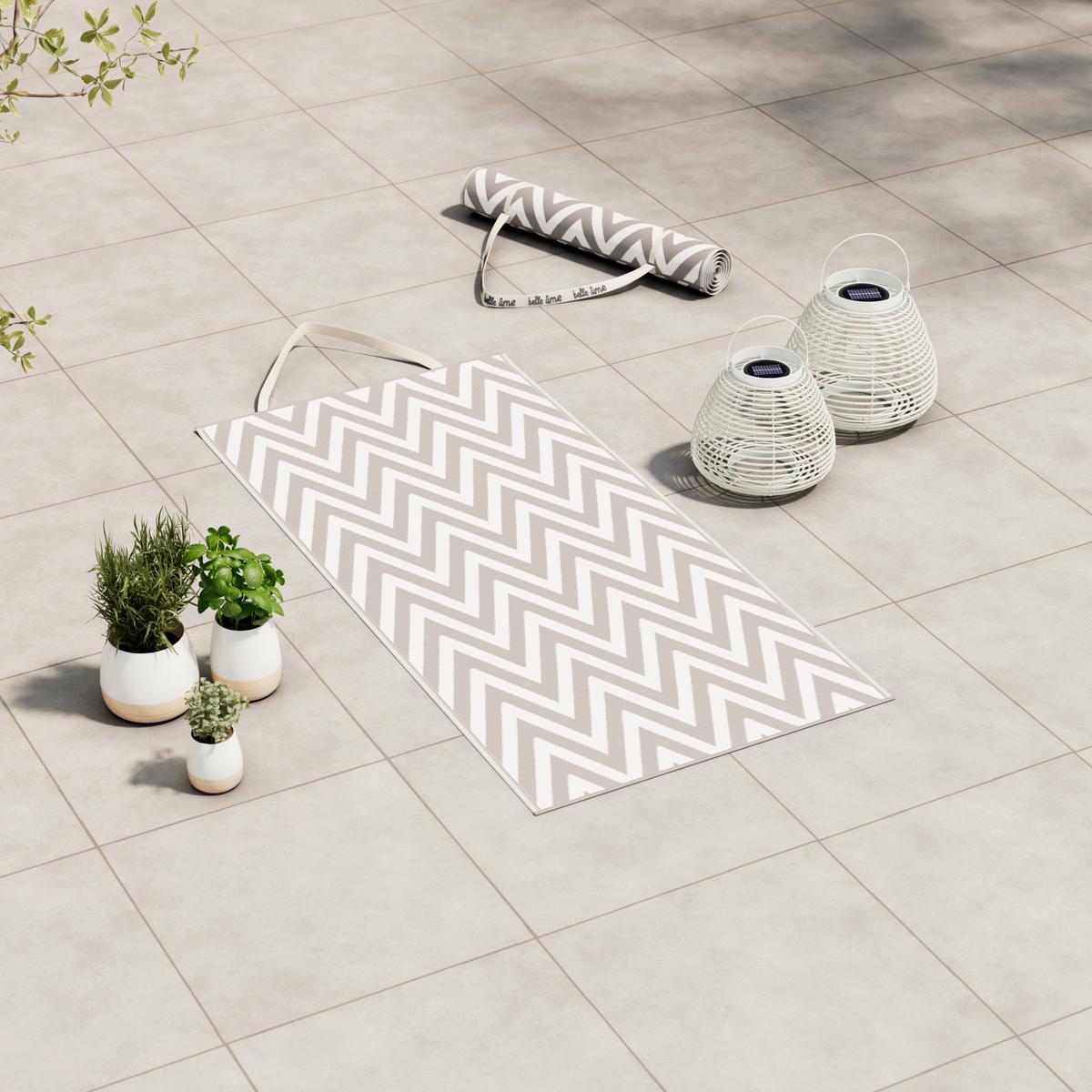 Strandmatte Riya Hellgrau ca. 70x170 cm - Hellgrau, MODERN, Kunststoff/Textil (70/170cm) - Bessagi Garden