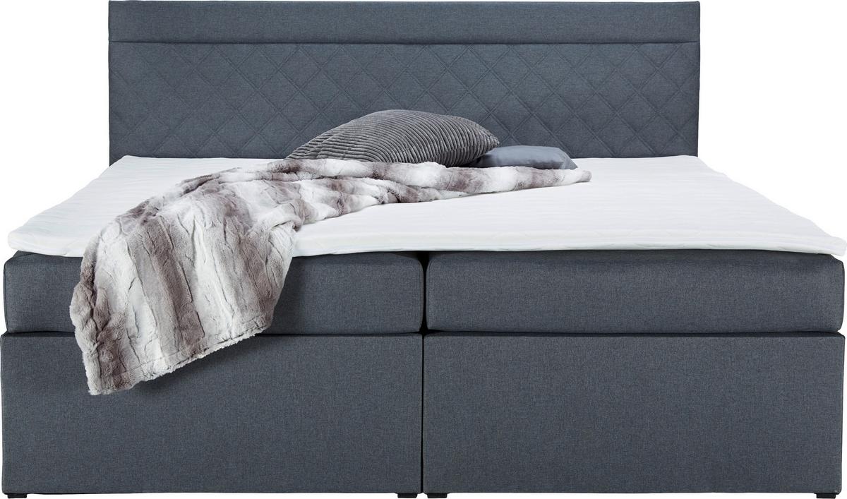 Boxspring Postelja Rosa, Antracit, 180x200 - temno siva/črna, Moderno, umetna masa/tekstil (180/200cm) - Bessagi Home