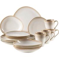 Kombiservice 931991 Beige Postsicher - Weiss/Beige, Basics, Keramik (39,5/34,8/35,5cm) - Mäser