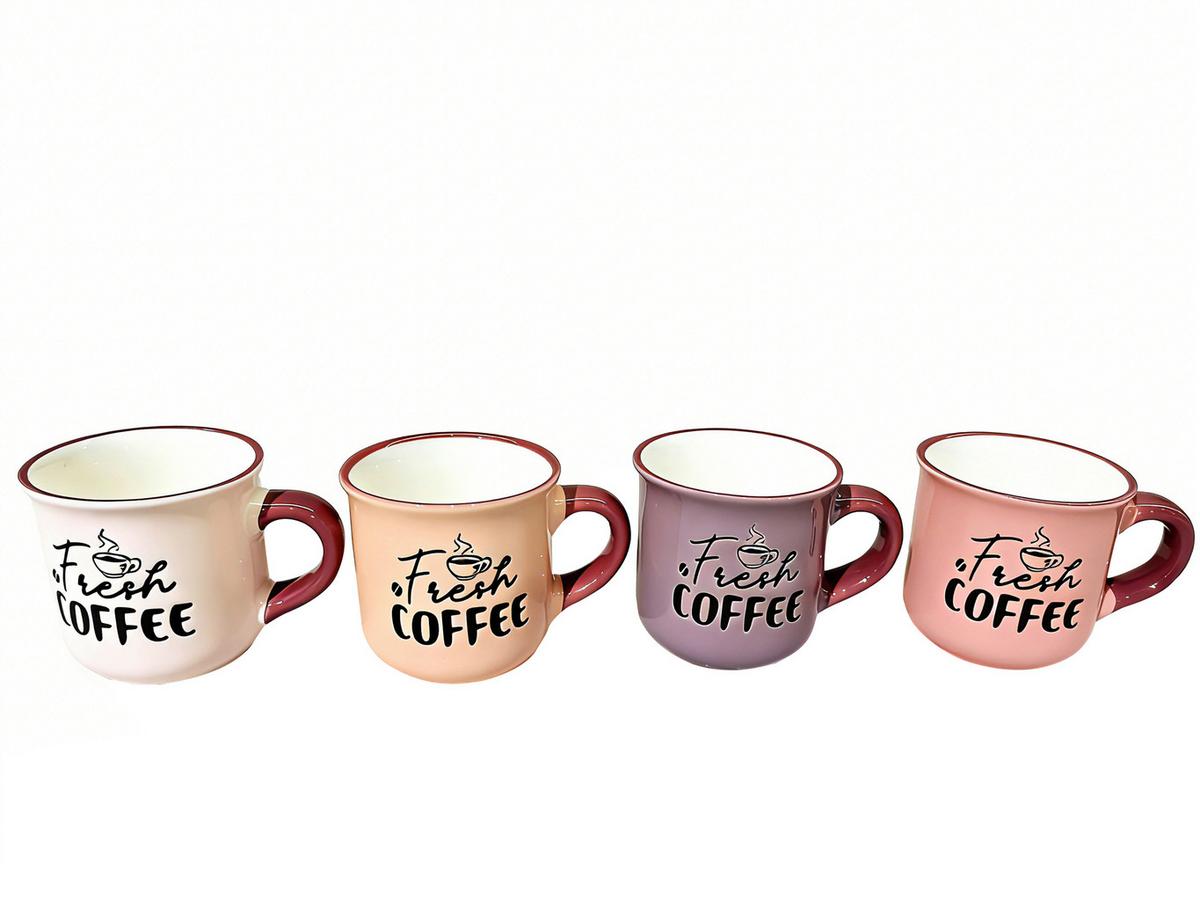 Espressotasse Doppio Diverse Farben - Hellrosa/Beige, Konventionell, Keramik (5,8/5,6cm) - Mömax
