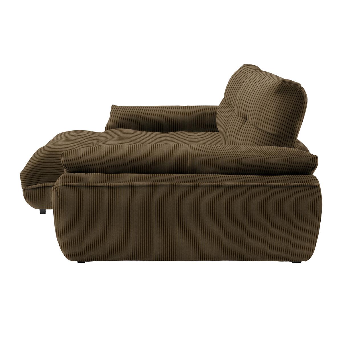 Wohnlandschaft Vivo Dunkelbraun - Dunkelbraun/Schwarz, MODERN, Kunststoff/Textil (179/63/317cm) - Based