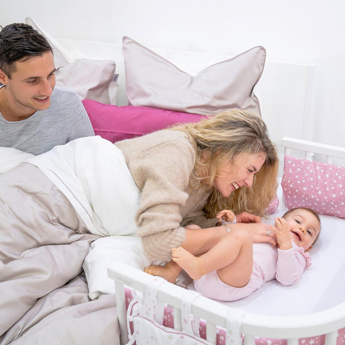 POKROWIEC NA MATERAC JERSEY DELUXE DOPPELPACK - biały, Basics, tkanina (105/57,5/6cm) - Babybay