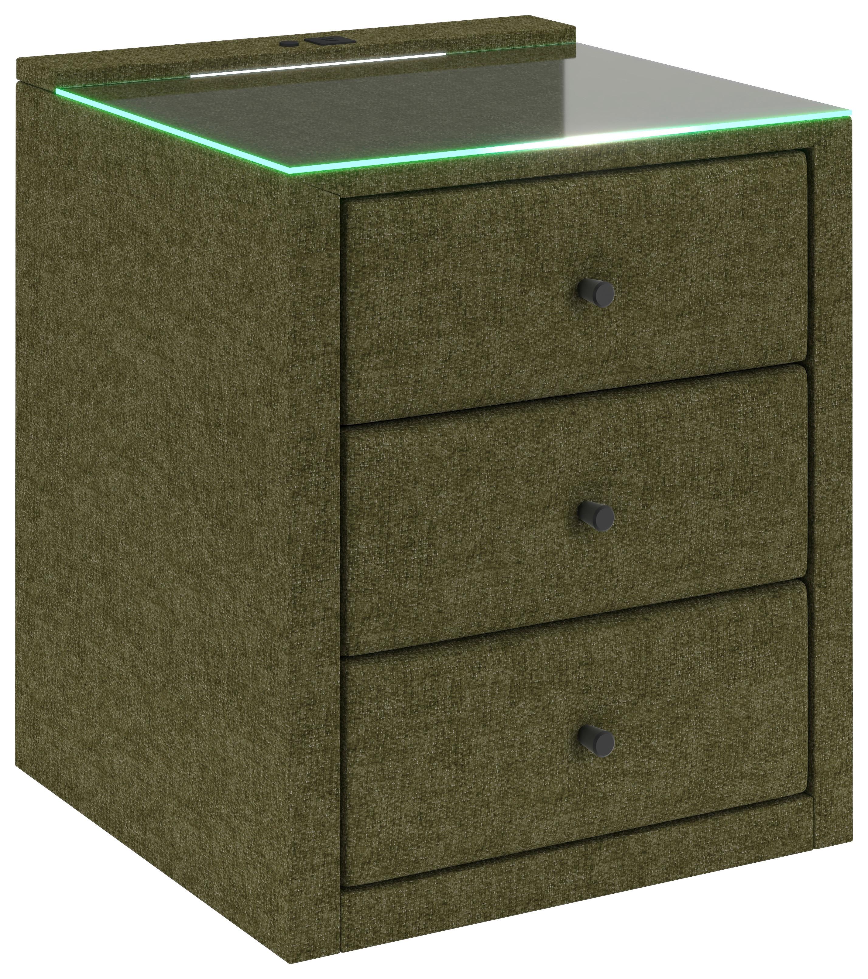 Nachtkästchen Universal Grün - Grün, KONVENTIONELL, Holzwerkstoff/Kunststoff (48/68/45,5cm) - Premium Living