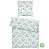 Bettwäsche Bio-Anna Weiß/Jadegrün ca. 135x200cm - Jadegrün/Weiß, Natur, Textil (135/200cm) - ecoTree