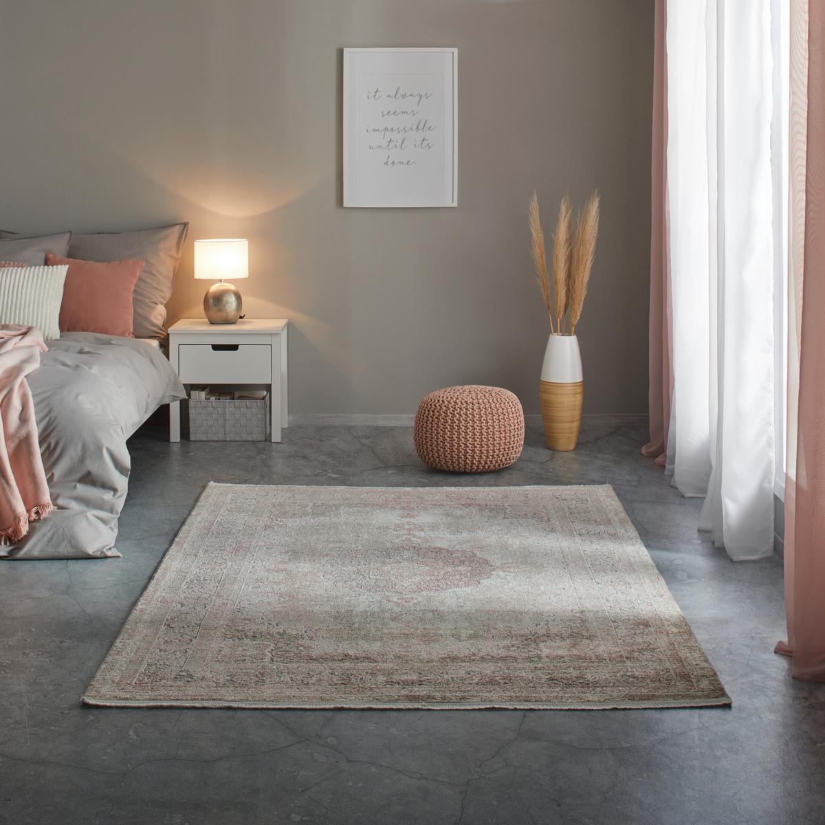 Webteppich Marcus 1 in Rosa ca. 80x150cm - Rosa, Textil (80/150cm) - Mömax