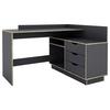 Eckschreibtisch Belfast Anthrazit/Eichefarben - Eichefarben/Anthrazit, LIFESTYLE, Holzwerkstoff (129/105/84cm) - MID.YOU