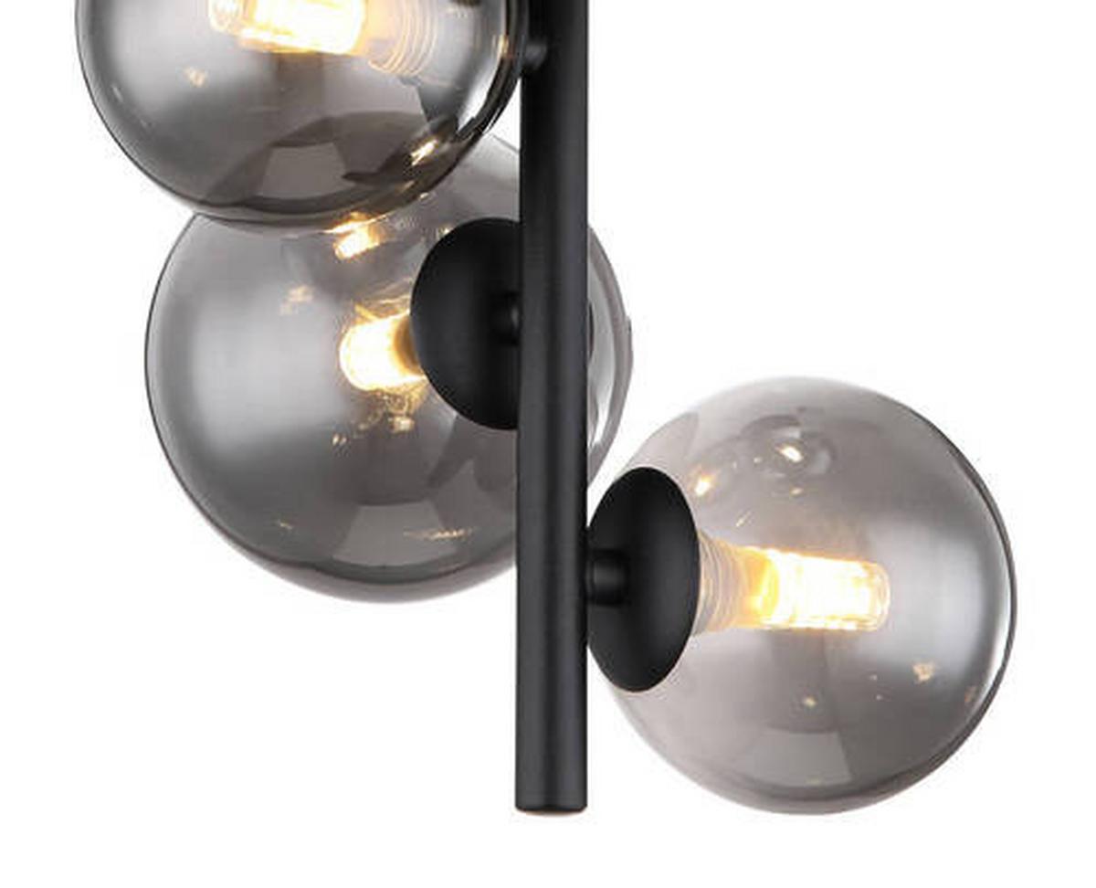 Stropna Led-svetilka Riha - črna, Design, kovina/steklo (27/23/40cm) - Globo