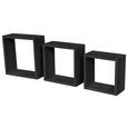 Raft De Perete Simple 3 - negru, Modern, plastic/compozit lemnos (30-27-24/30-27-24/12cm) Raft De Perete Simple 3 - negru, Modern, plastic/compozit lemnos (30-27-24/30-27-24/12cm)