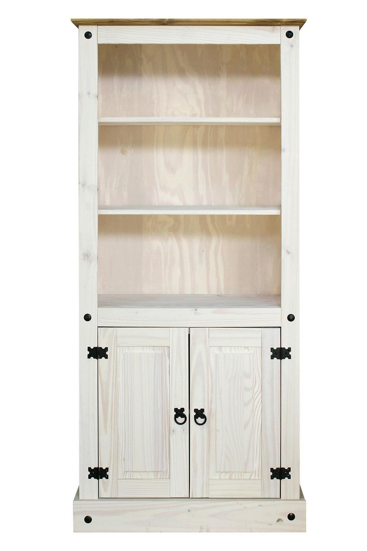 Aktenregal Weiß - Schwarz/Weiß, Natur, Holz/Metall (81/177/38cm) - Livetastic