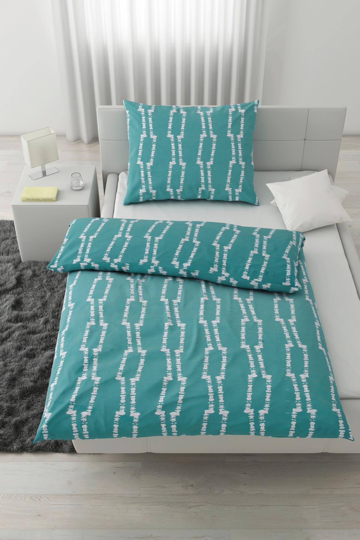 Ágyneműhuzat-garnitúra Linus - türkiz, Modern, textil (140/200cm) - Modern Living