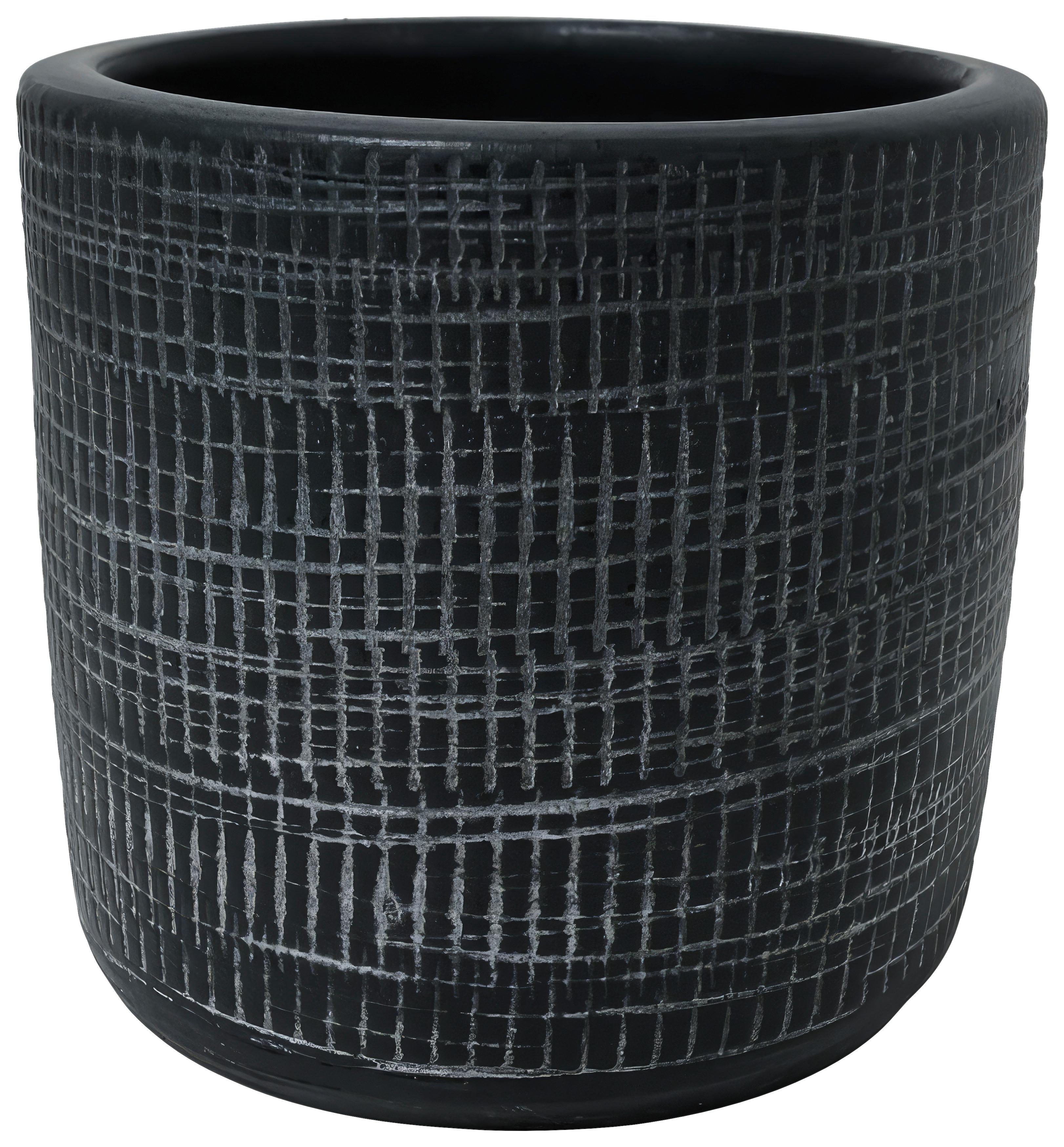 Übertopf Luna in Dunkelgrau Ø ca. 11cm - Dunkelgrau, Modern, Keramik (11/10cm) - Premium Living