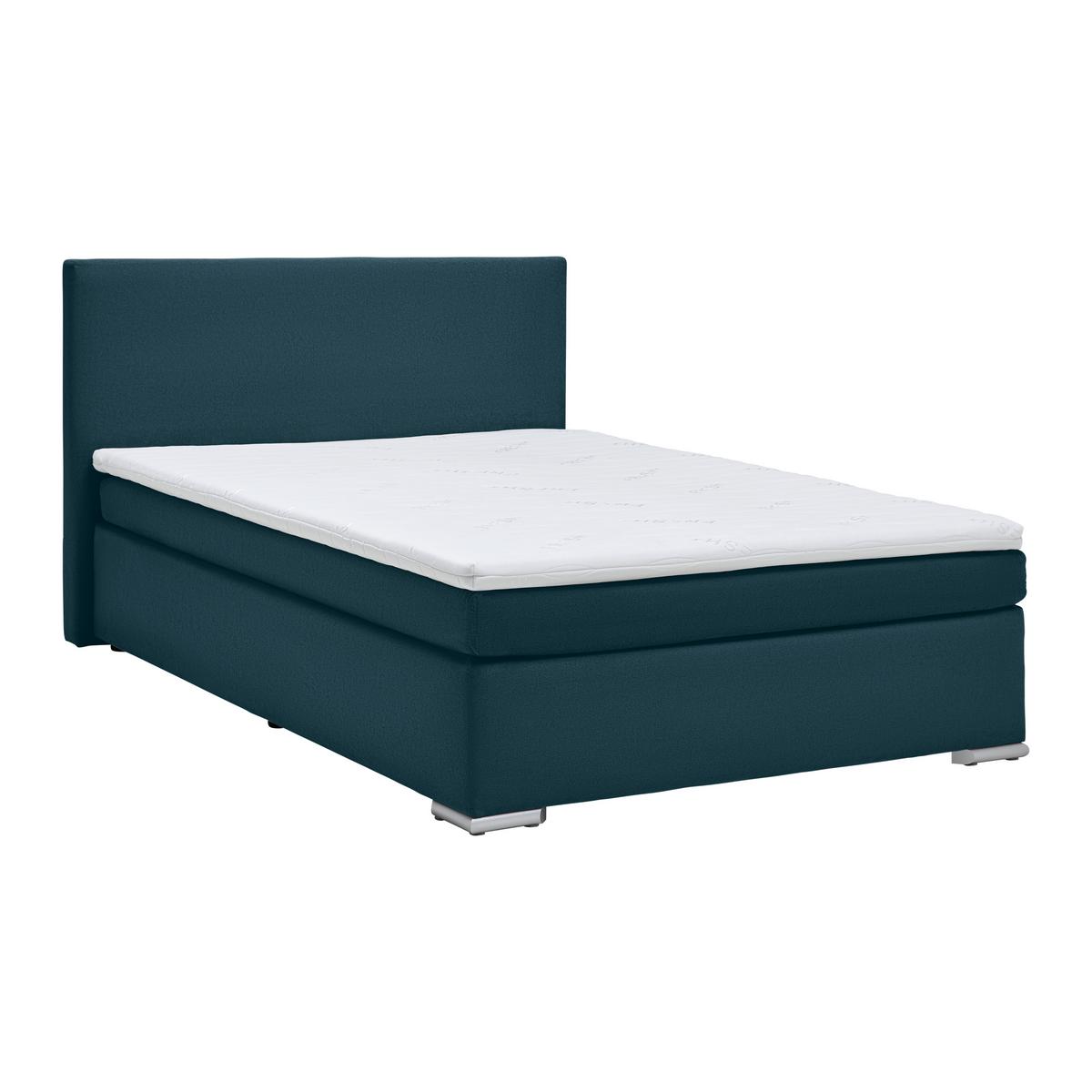 Boxspring Krevet Mira 2 - tamno plava, Moderno, metal/tekstil (120/200cm) - Based
