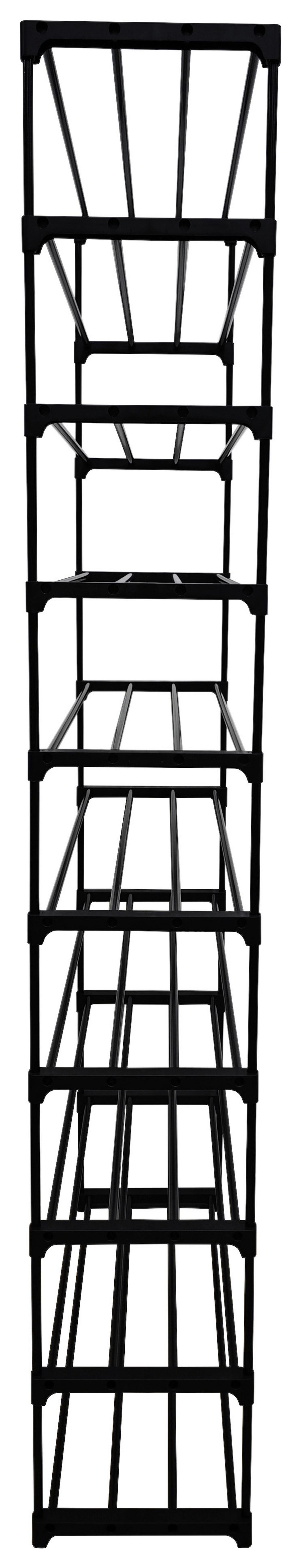 Etajeră încălțăminte GRANDO - negru, Konventionell, plastic/metal (94/194/30cm) - Based