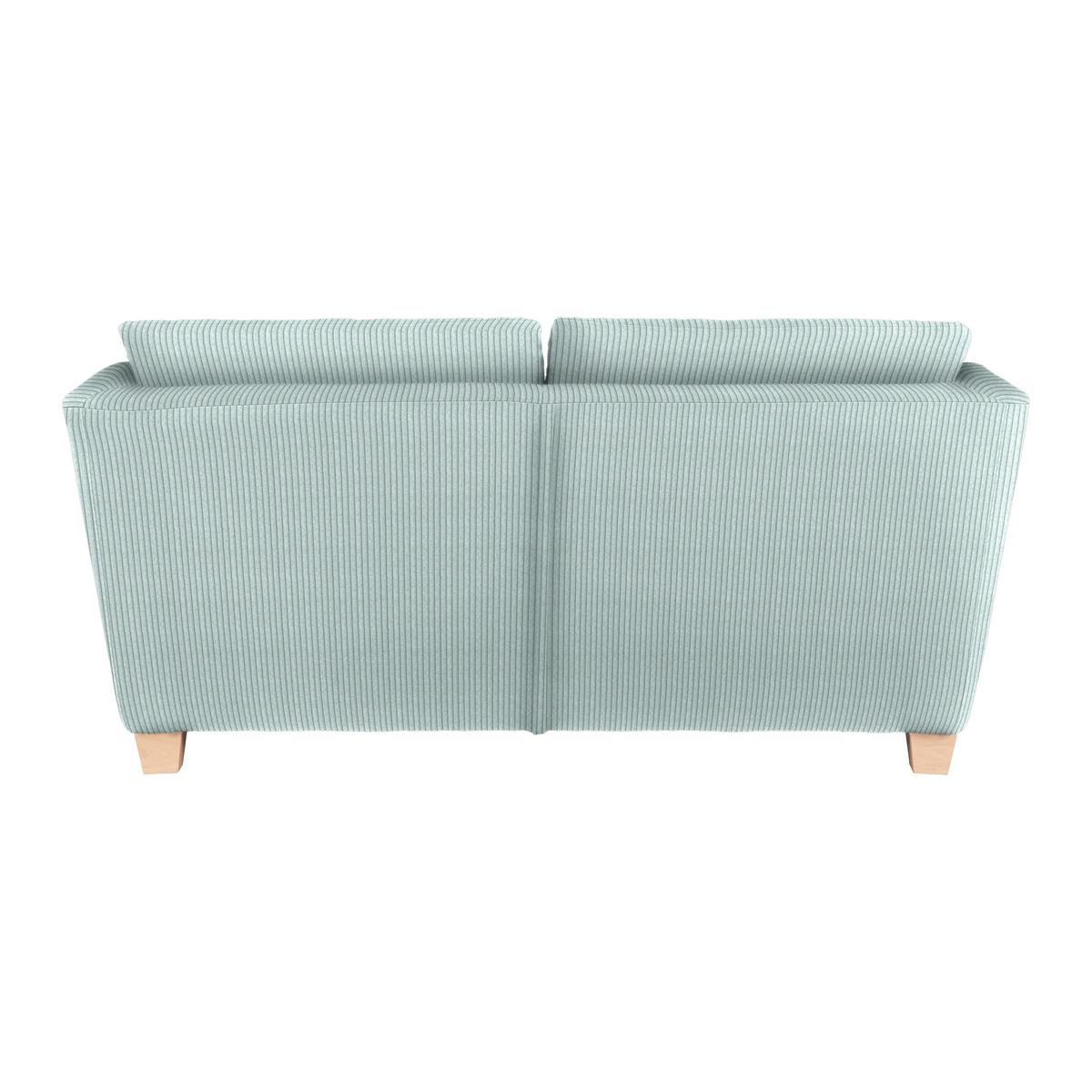 2-Sitzer-Sofa Devado Hellblau Cord - Naturfarben/Hellblau, Holz/Textil (190/70-85/95cm) - Mömax