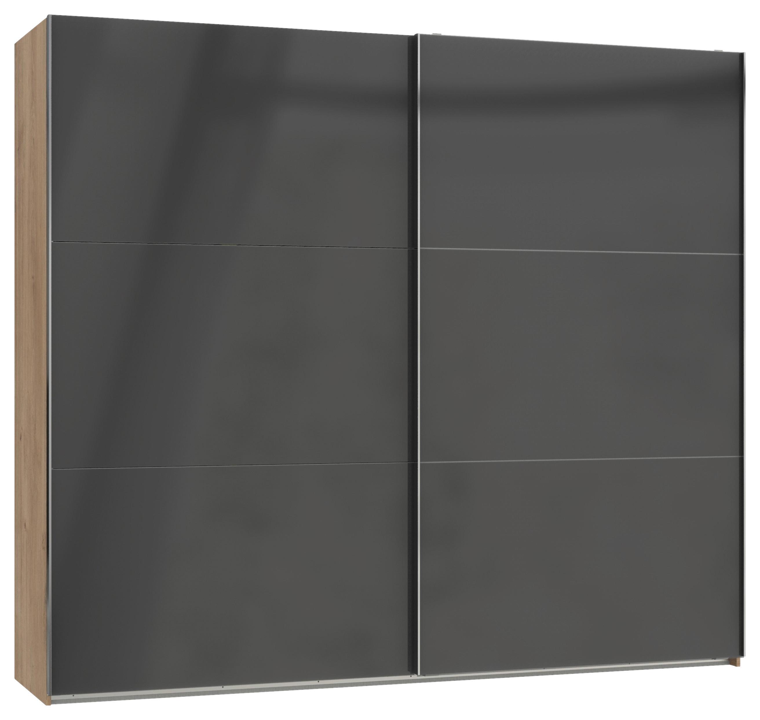 Ormar S Kliznim Vratima Level 36c - siva/boje hrasta, Moderno, drvni materijal (200/216/65cm) - Modern Living