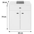 Comodă Comodă "boni" - alb, Modern, compozit lemnos (60/70/30cm)