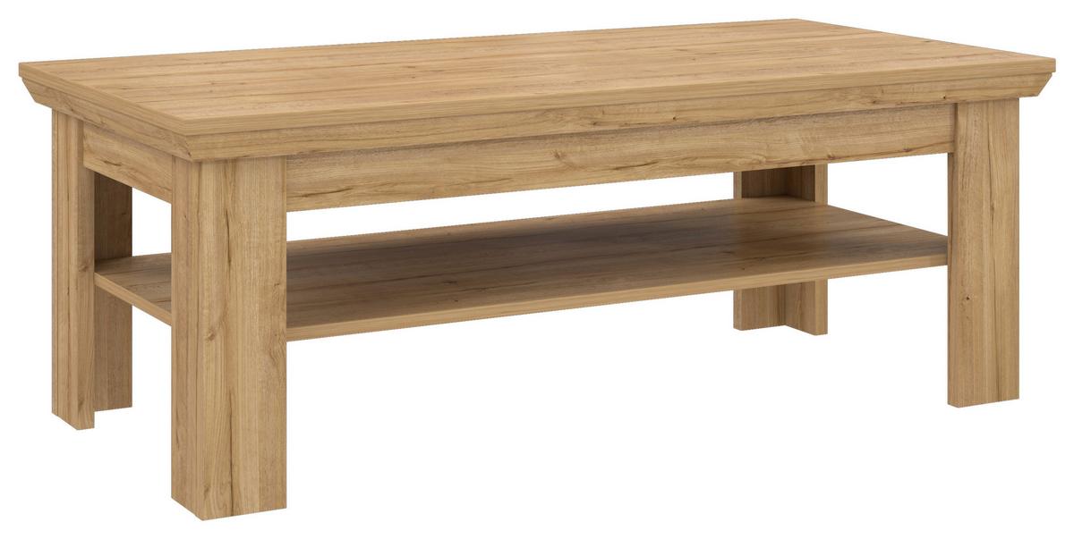 Stolić Cannes - boje hrasta, Romantično / ladanjski, drvni materijal/metal (120/45/60cm) - Premium Living